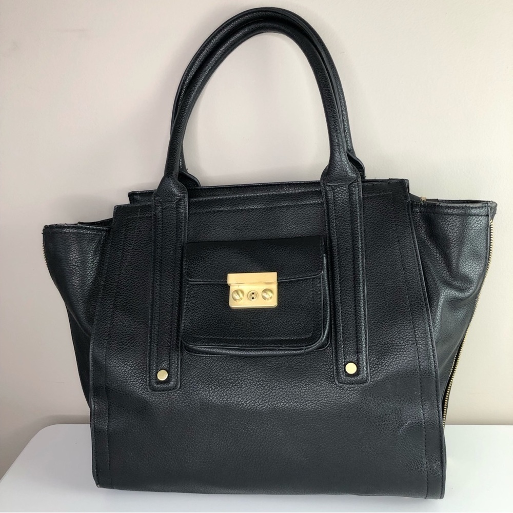 Phillip Lim for Target Black Vegan Leather Expandable Handbag
